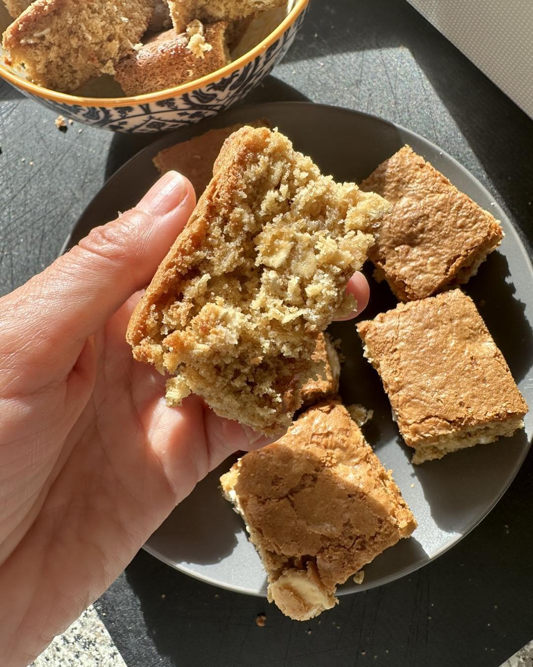 Want to make something easy for Anzac Day?

Grab your bag of blondie mix 
2 Eggs
115g Melted Butter
1/2 Cup of Oats

Pre heat your oven to 180c and line your baking tray
Mix all the ingredients together and scrape inton the lined tin
Bake for 27-30 m