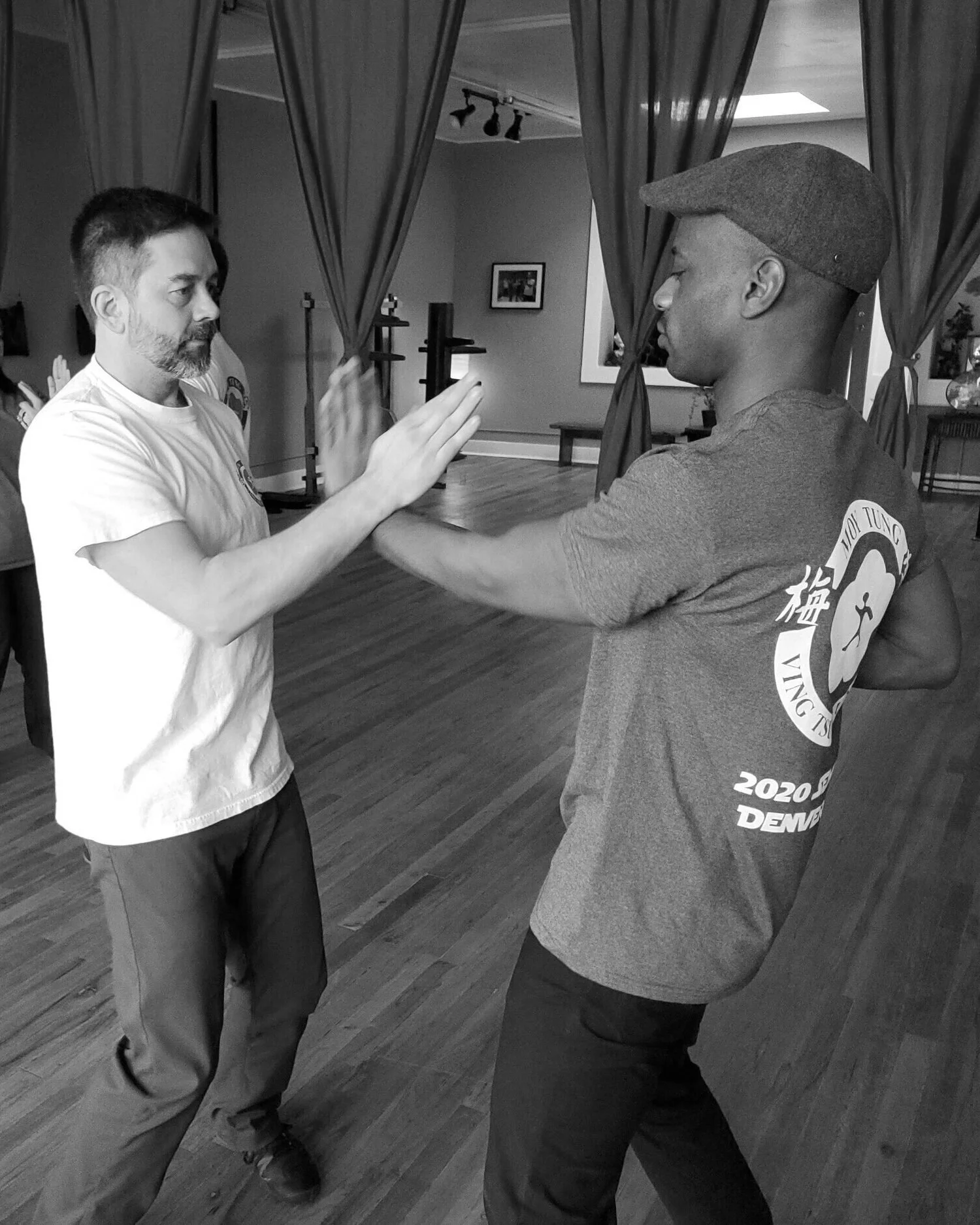 Daisihing Immanuel and his Sidai Mike practicing Don Chi Sao