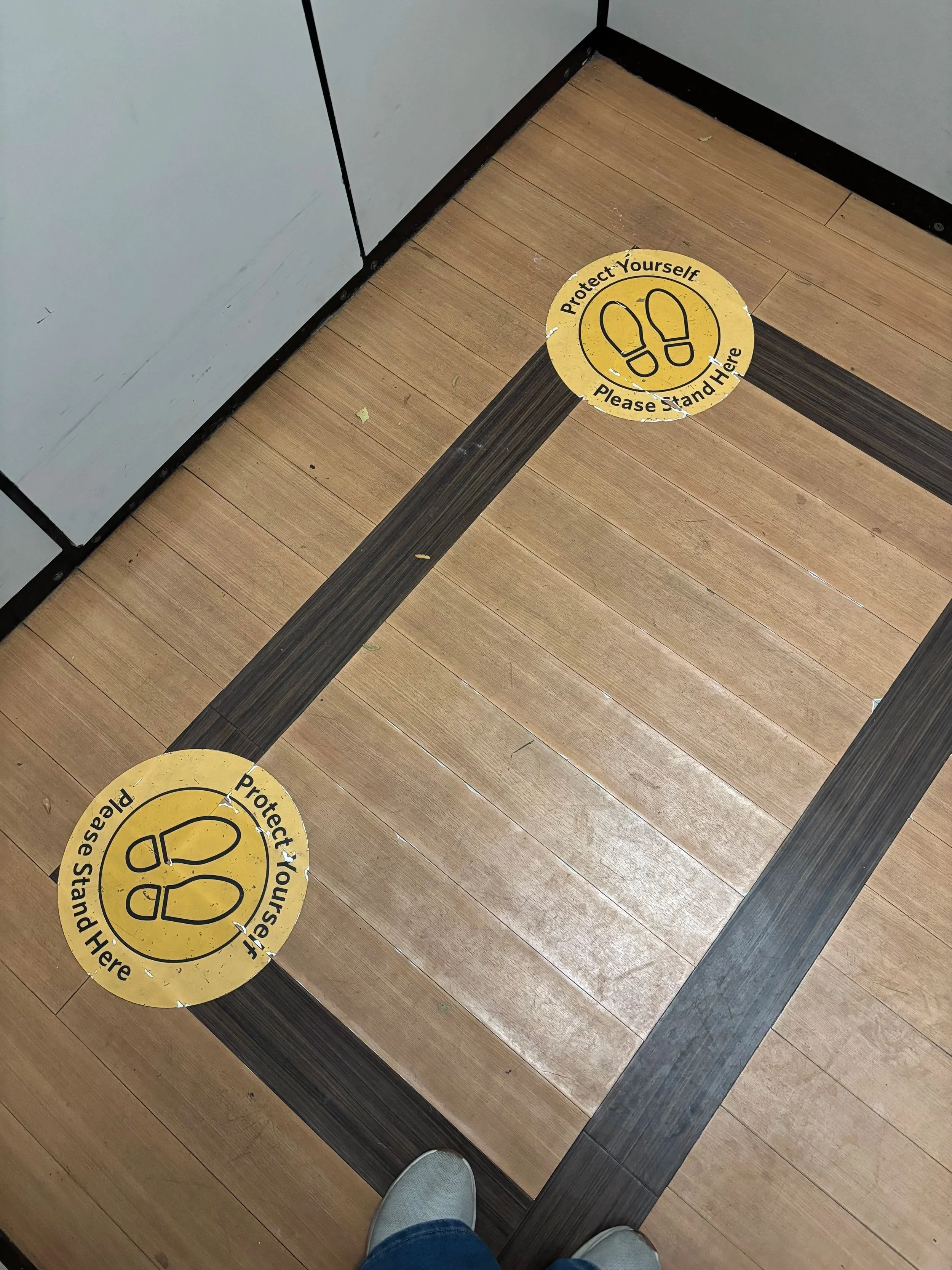 social distancing in elevator