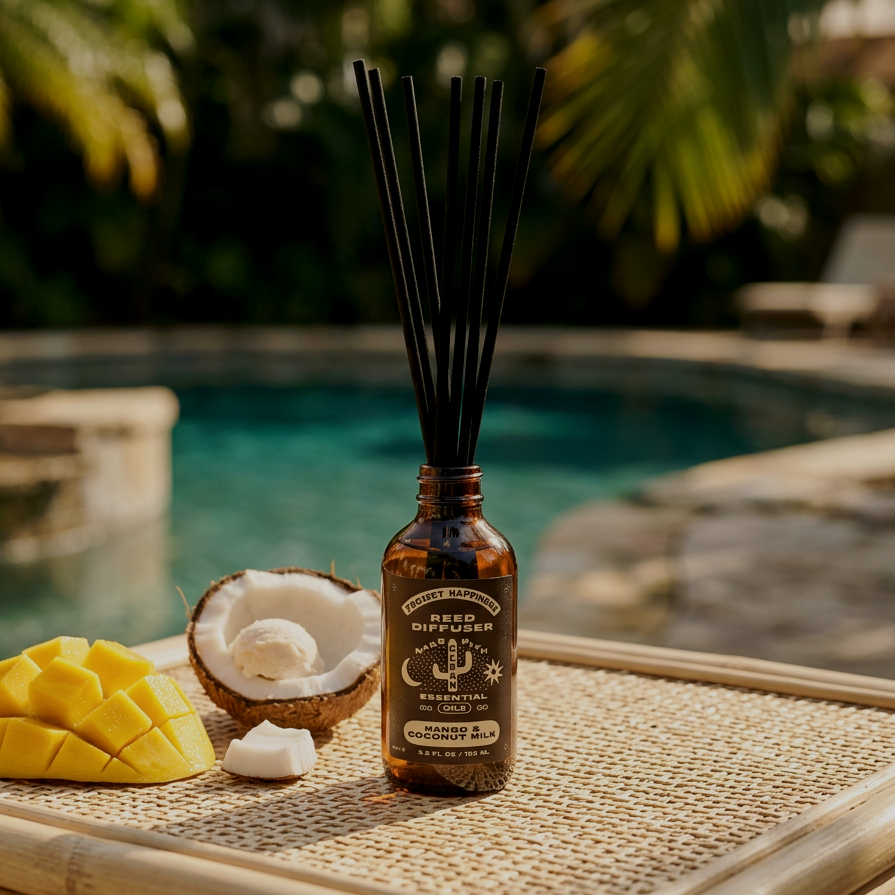Mango and Coconut Milk Reed Diffuser - 3.5oz | Summer Aroma