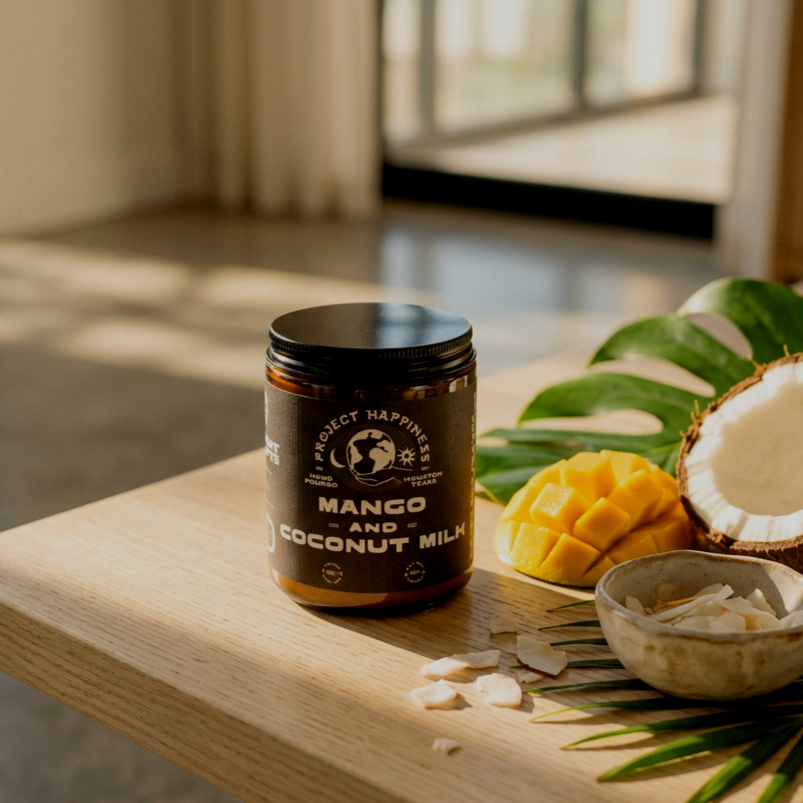 Mango and Coconut Milk Soy Candle  - 8oz | Summer Scent
