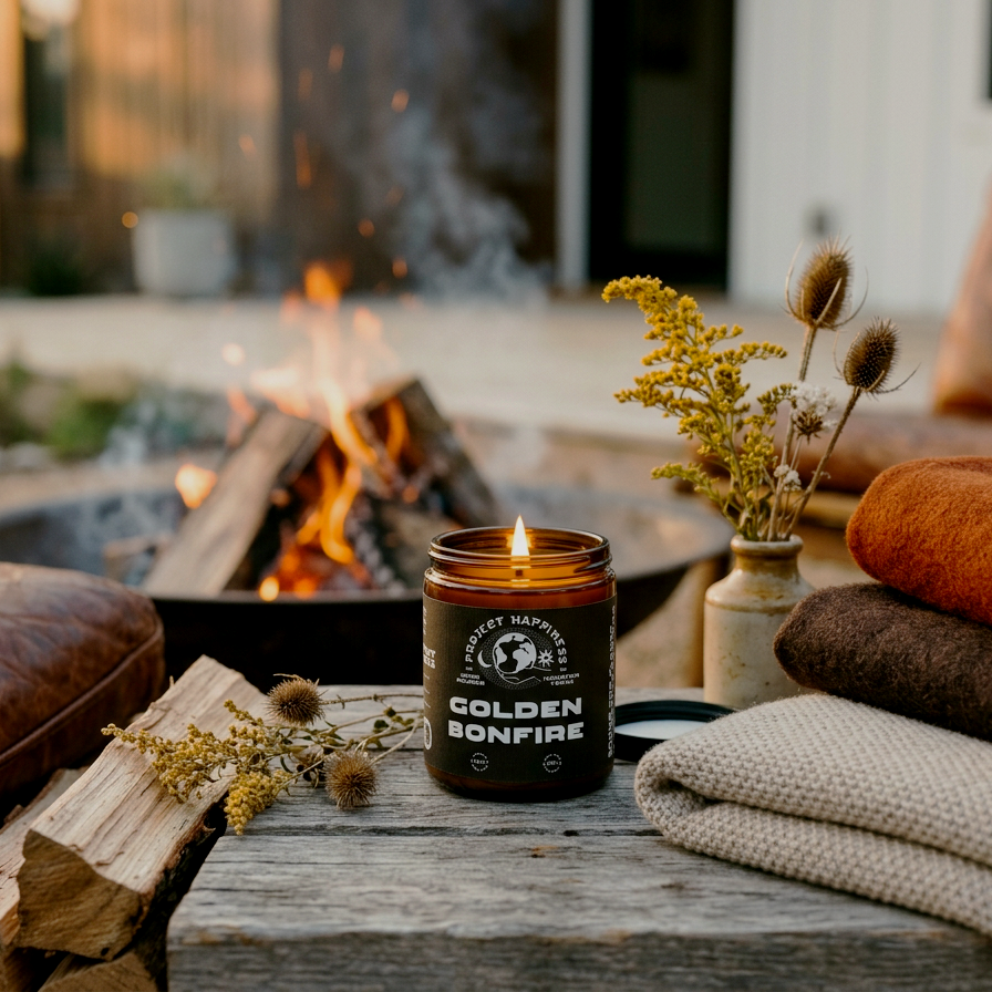 Golden Bonfire Soy Candle - 8oz *TOP SELLER