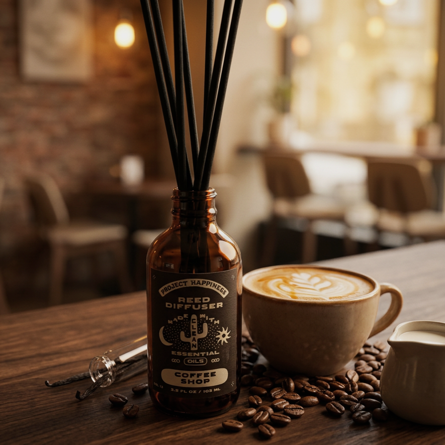 Coffee Shop Reed Diffuser - 3.5oz | Cozy  Fall Aroma