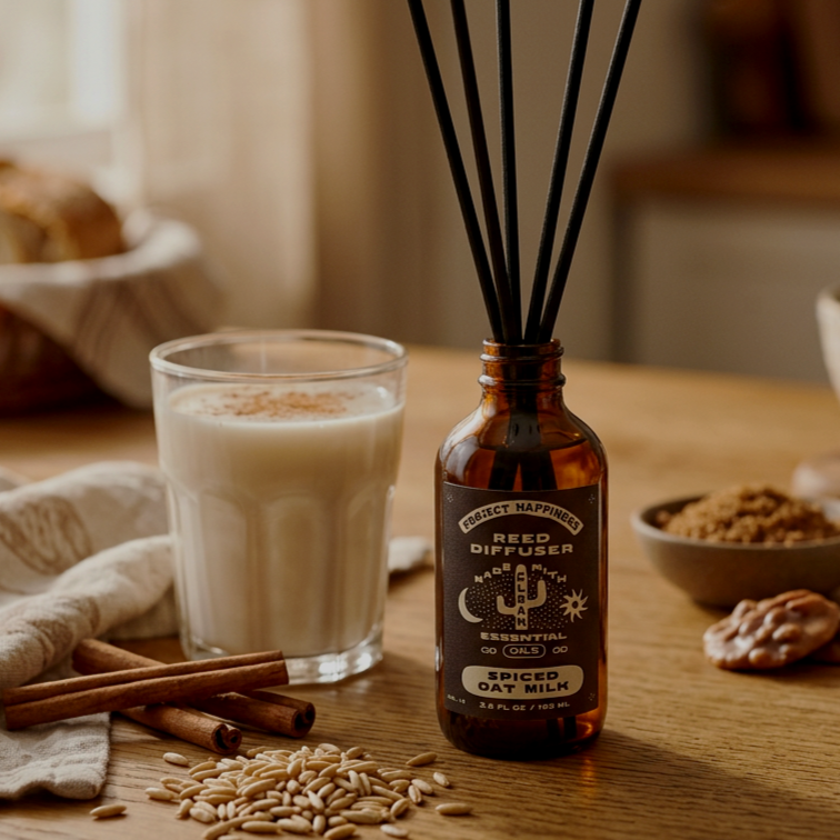 Spiced Oat Milk Reed Diffuser - 3.5oz | Holiday Aroma