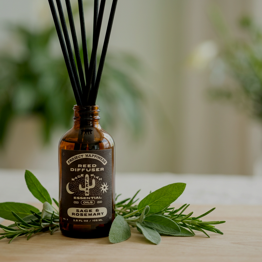 Sage and Rosemary Reed Diffuser - 3.5oz | Herbal Aroma