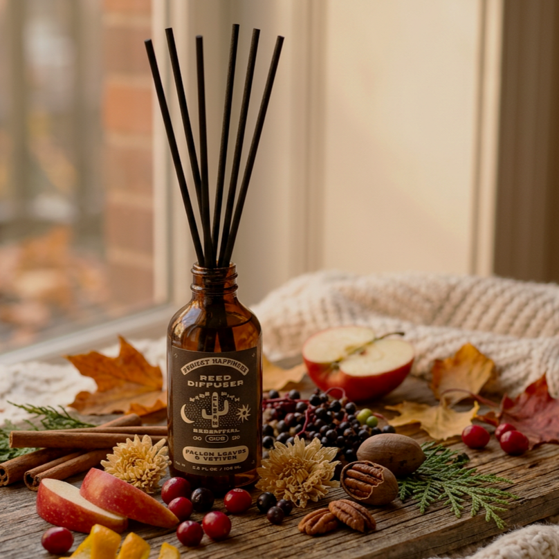 Fallen Leaves and Vetiver Reed Diffuser - 3.5oz | Fall Aroma