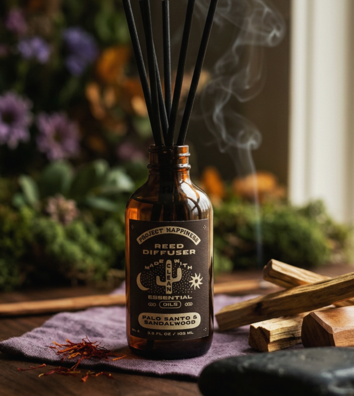 Palo Santo and Sandalwood Reed Diffuser - 3.5oz | Aromatherapy