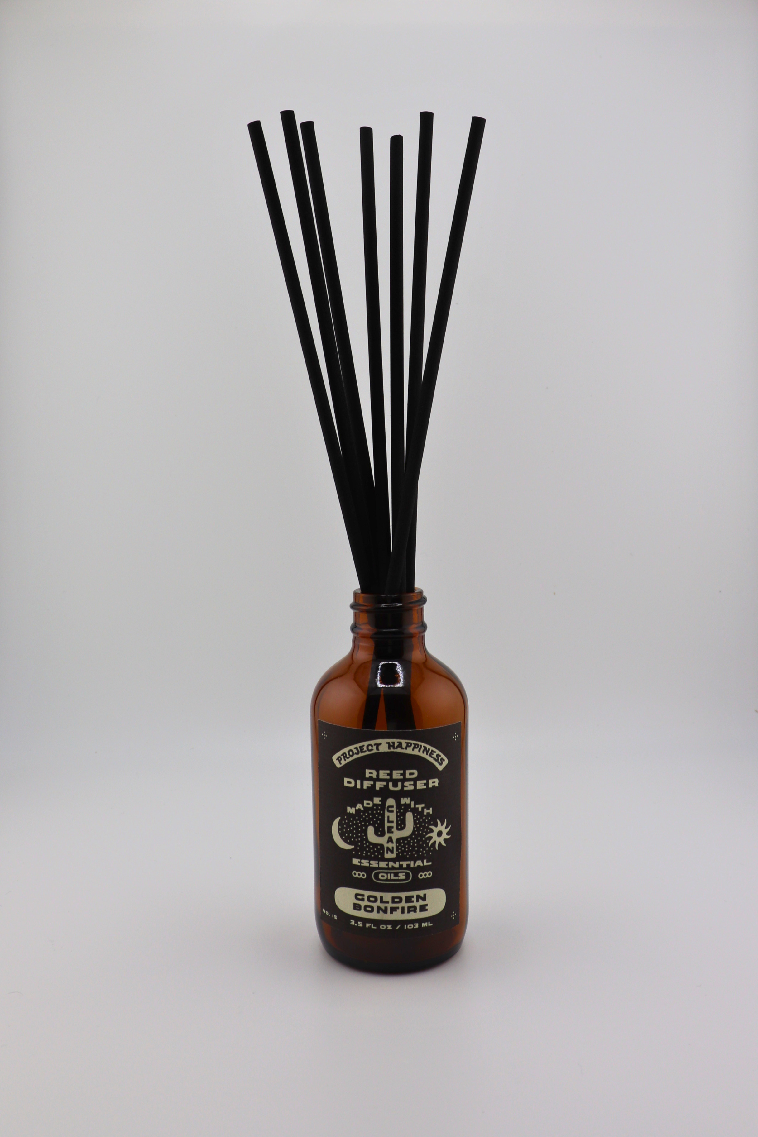 Golden Bonfire Reed Diffuser - 3.5oz | Holiday Aroma