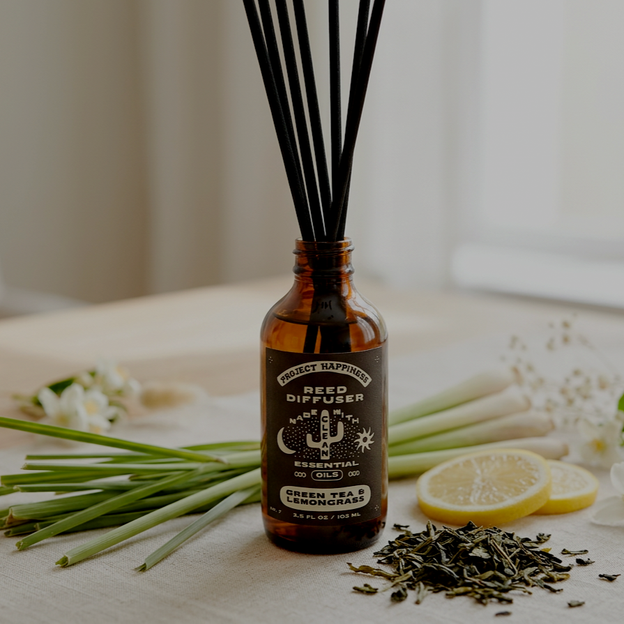 Green Tea and Lemongrass Reed Diffuser - 3.5oz | Summer Aroma