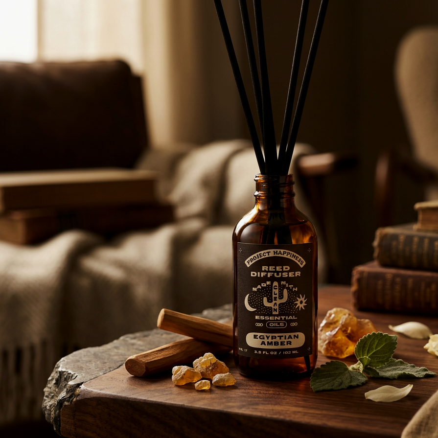 Egyptian Amber Reed Diffuser - 3.5oz | Musky Aroma
