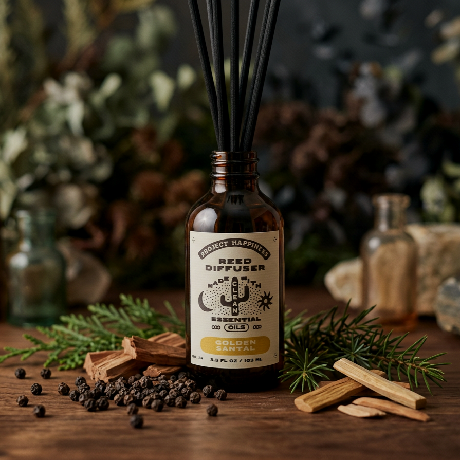 Golden Santal Reed Diffuser - 3.5oz