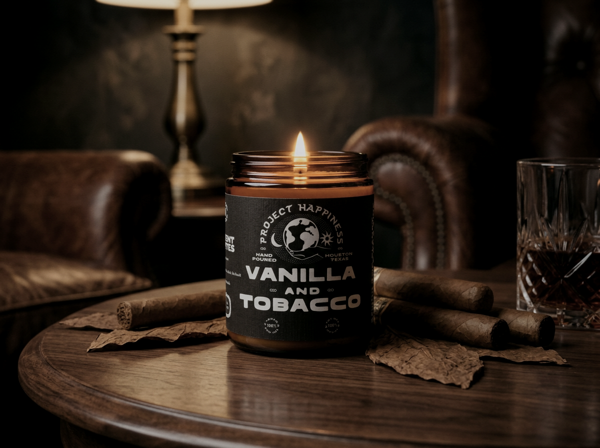 Vanilla and Tobacco Soy Candle - 8oz