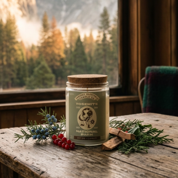 Yosemite National Park - Dry Gin and Cypress 11oz Soy Candle