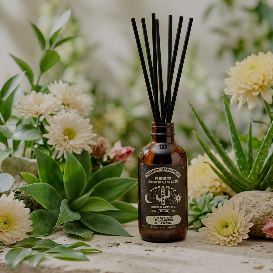 Cactus Flower and Jade Reed Diffuser - 3.5oz | Garden Aroma
