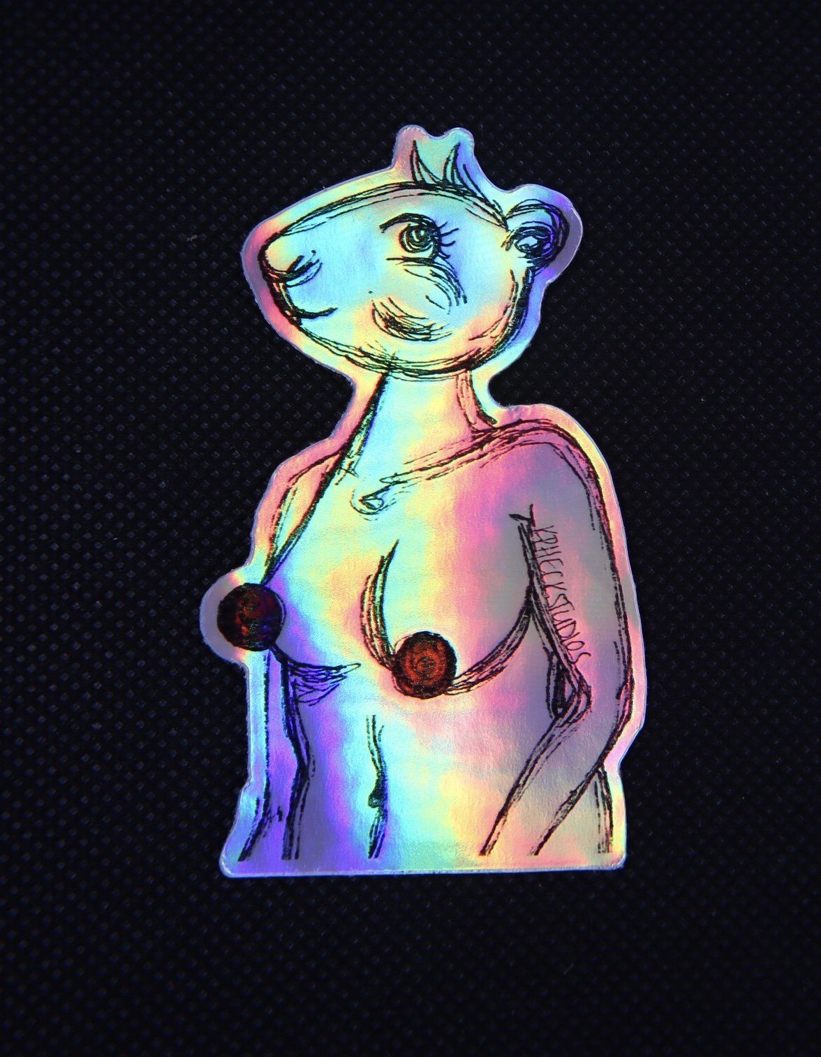 Naughty Rodent Sticker
