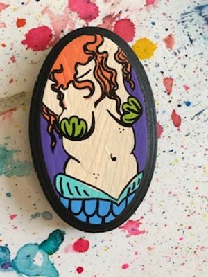 Lucinda Mermaid Woodblock