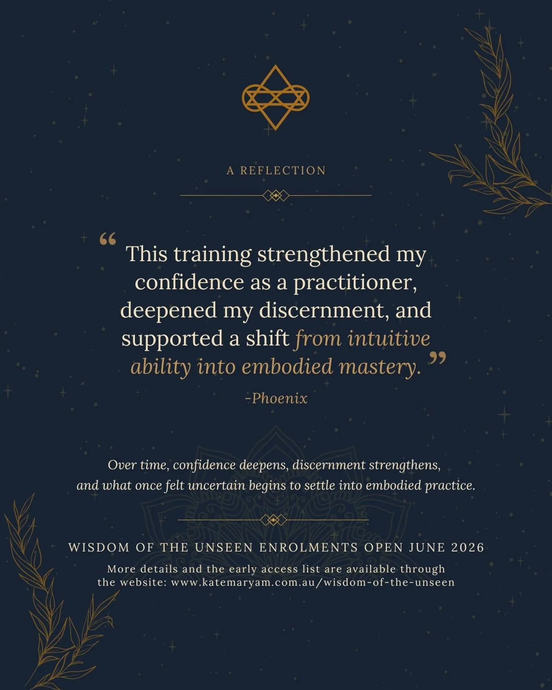 Sometimes there is a stage in the journey where you know your intuitive gifts are opening, but you are still learning how to stand inside them with more steadiness and trust.

I think this is such an important part of the path, because sensing more d