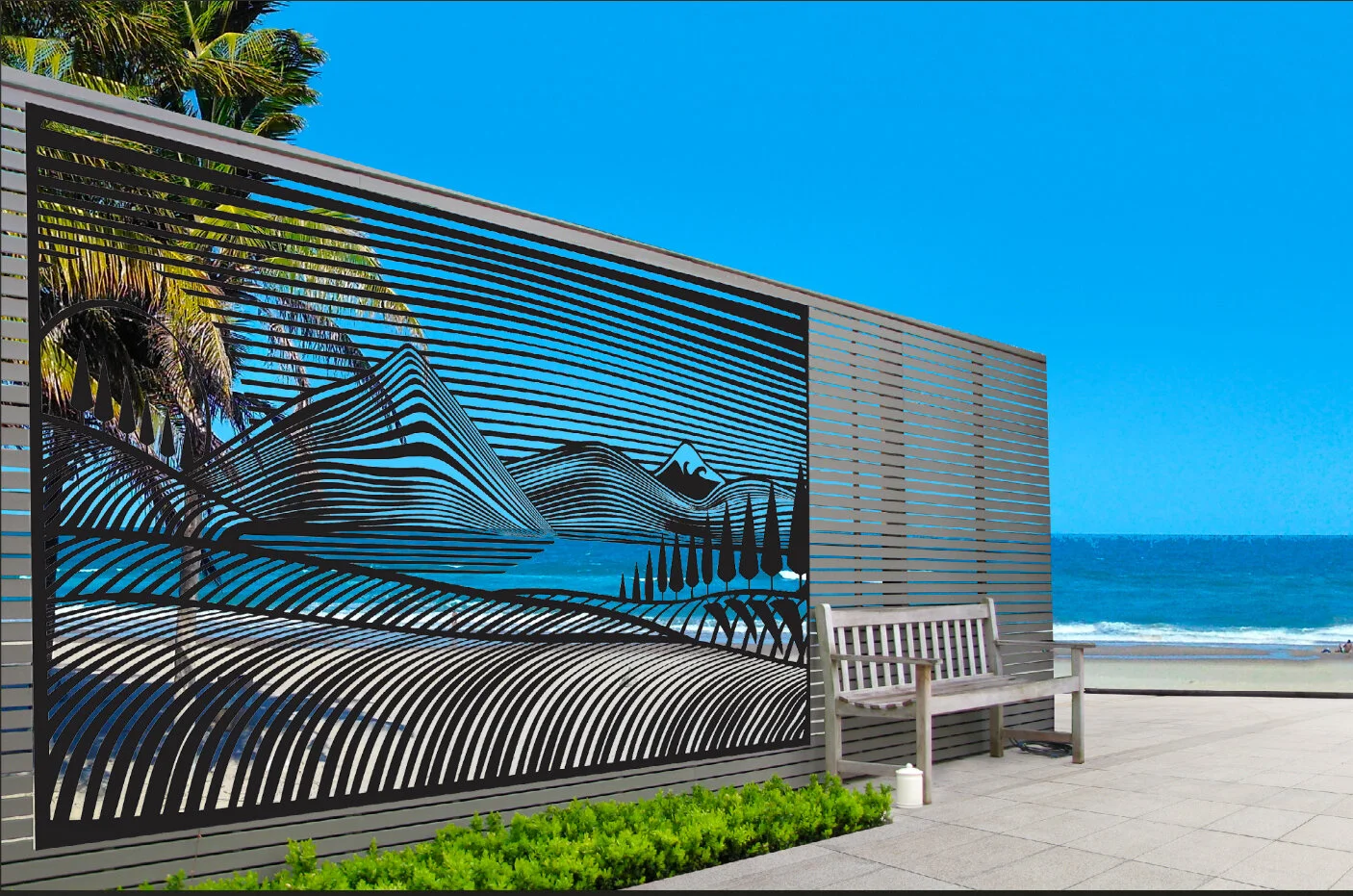 Designer Art Screens - Outdoor Garden Art Aluminum Screen Panels ...