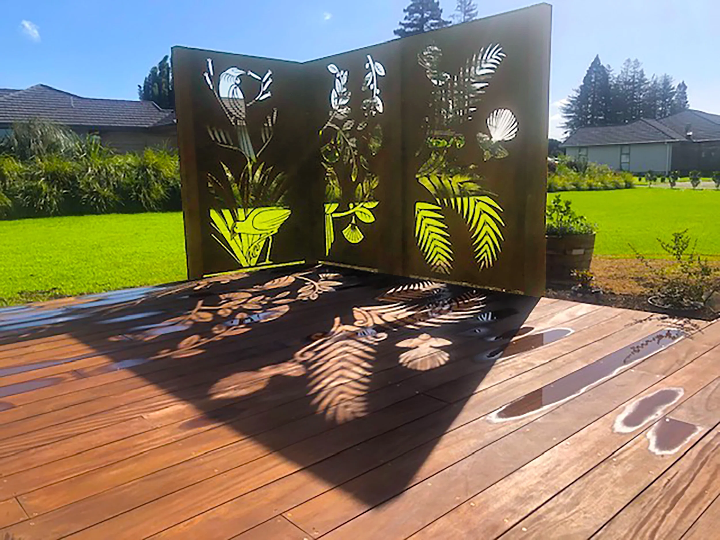 Designer Art Screens Outdoor Garden Art Aluminum Screen Panels