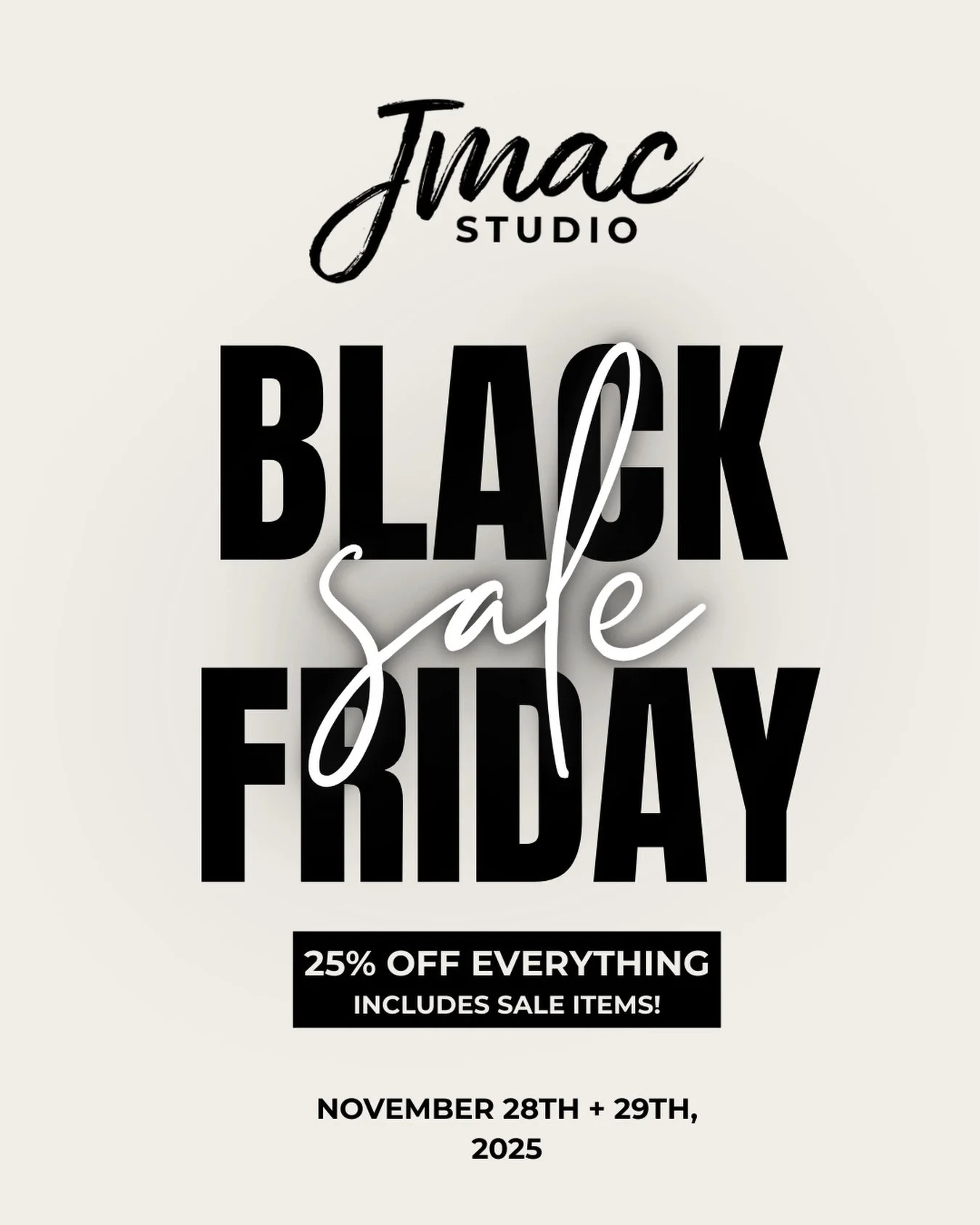 Black Friday is almost here 🤍

Take 25% off all retail for two days only- including sale items!

Treat yourself, restock your routine, or grab a gift for someone special ✨

Book online, call, or DM us for an appointment!

📍1127 Kensington Rd NW, Ca