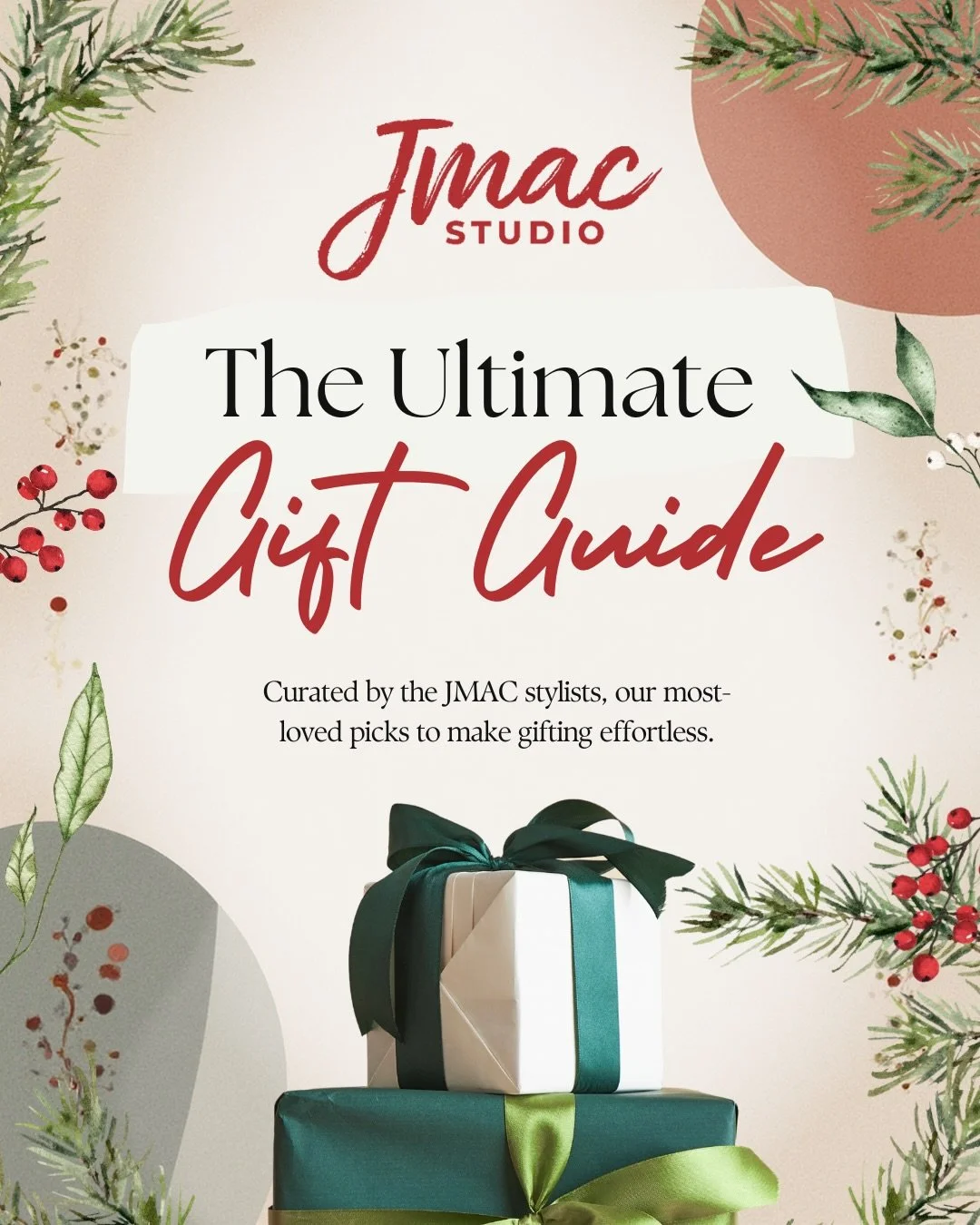 Swipe for gifting inspiration ✨
Our Ultimate Gift Guide is thoughtfully curated by the stylists at JMAC Studio, featuring hand-picked, top-performing products we truly stand behind.

Every item is available in salon, and if you&rsquo;d like a more be