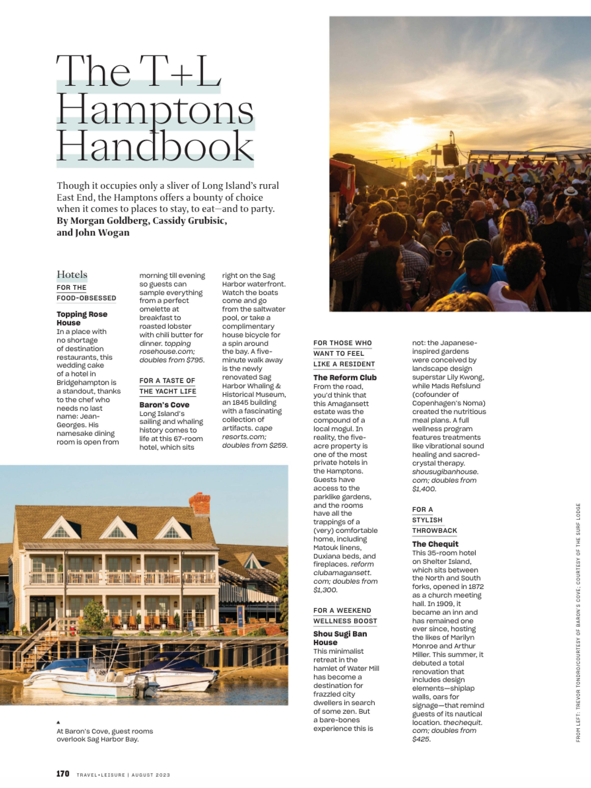 The T+L Hamptons Handbook | Travel = Leisure