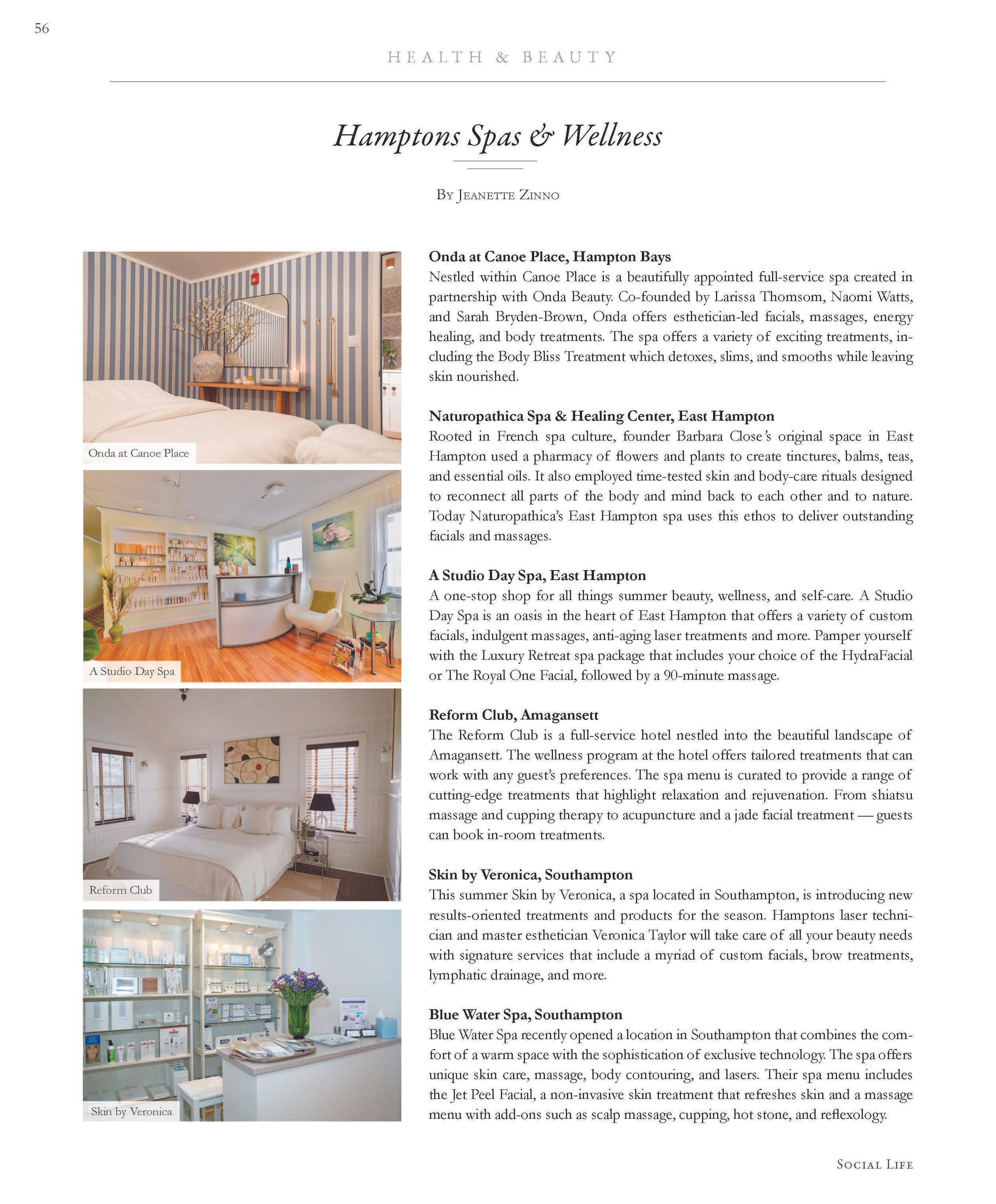 Hamptons Spas &amp; Wellness | Social LifeMagazine