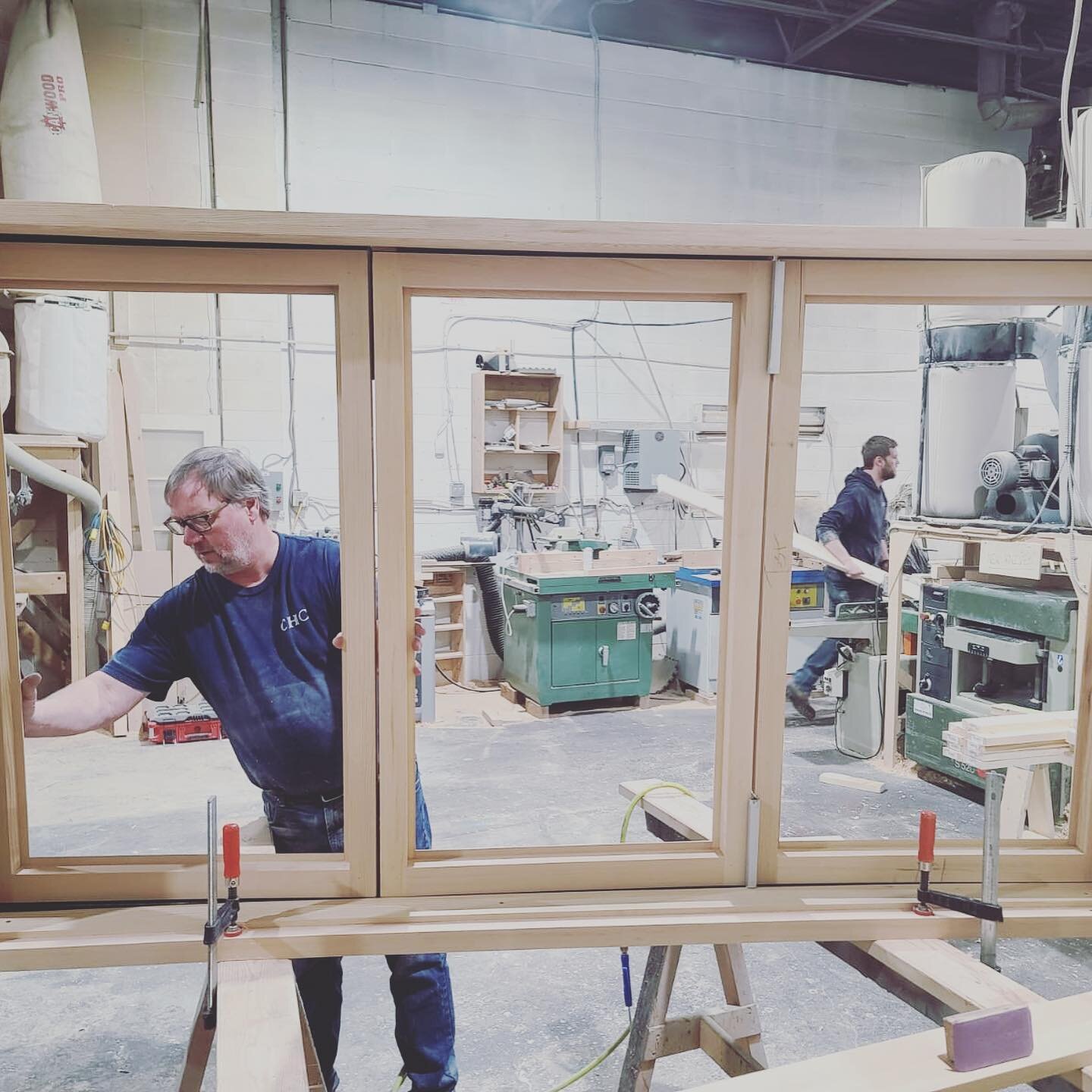 It&rsquo;s -25 here in Calgary, but this 8&rsquo;-0&rdquo; custom 3 panel sliding wood window 🪟 will keep out the chill!  Design and fabrication of our window brand @buffalo.windows led by our master-craftsman Klaus.  #heritage #heritagecanada #heri