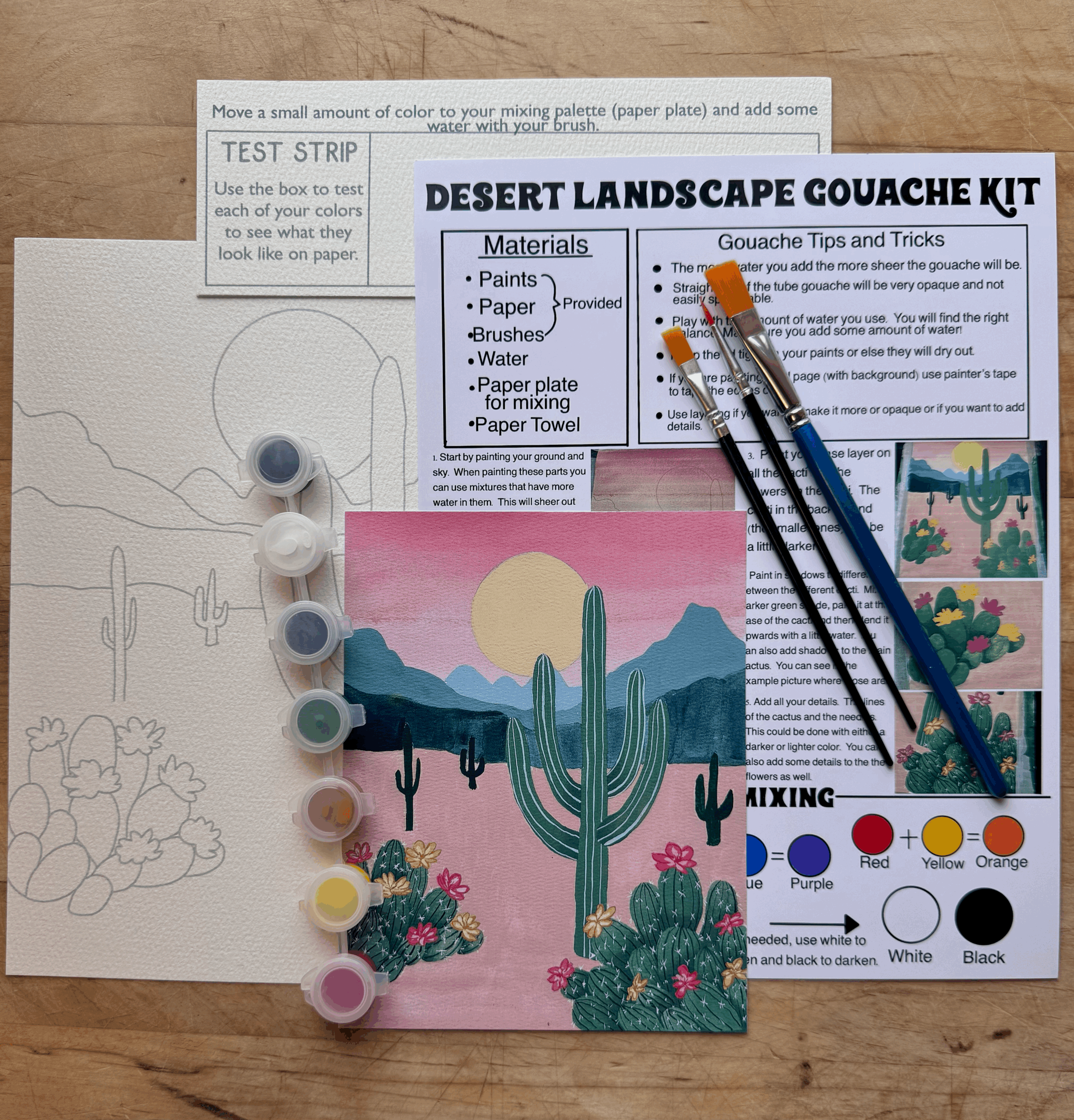 Desert Landscape Gouache Kit
