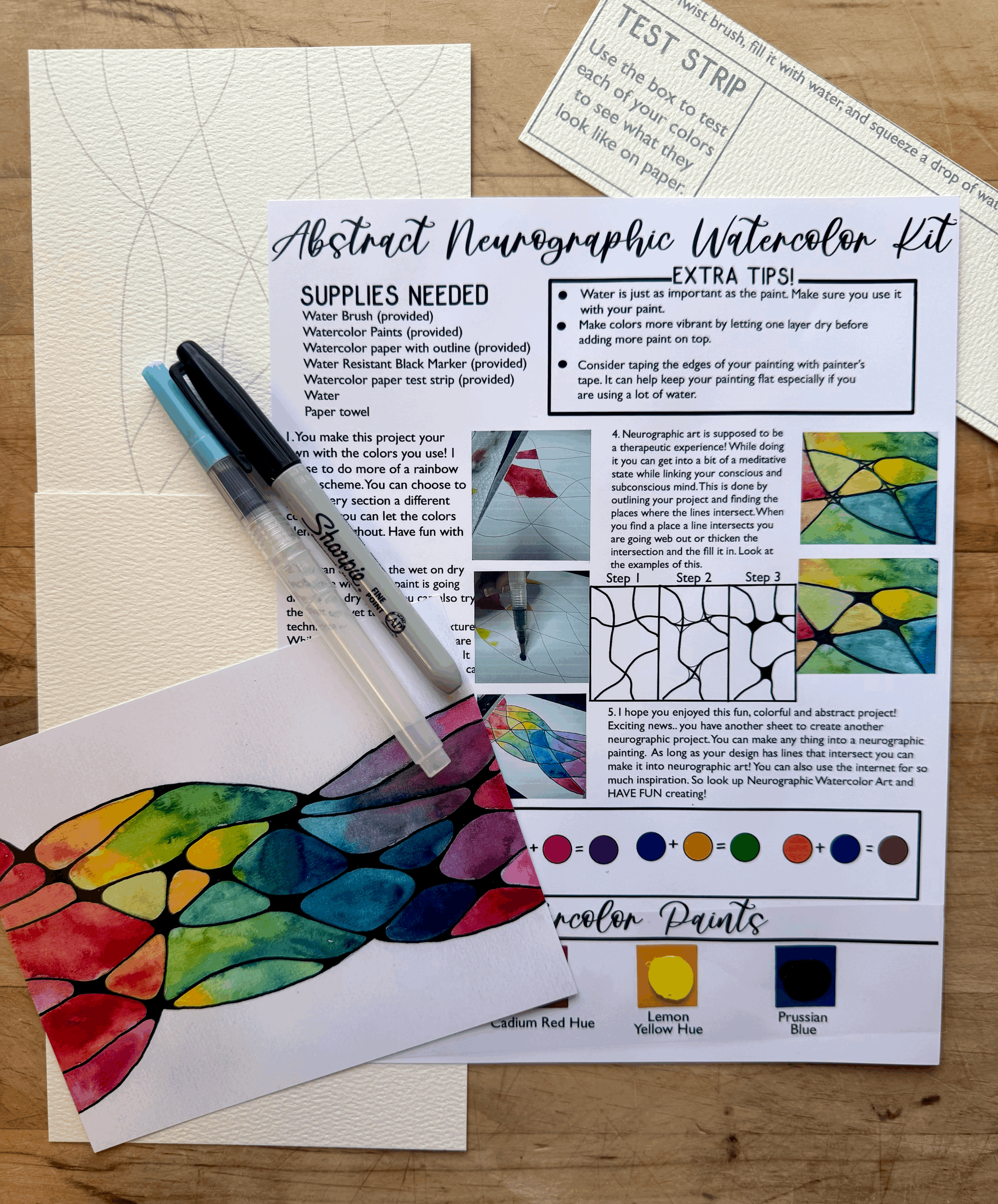 Abstract Neurographic Watercolor Kit