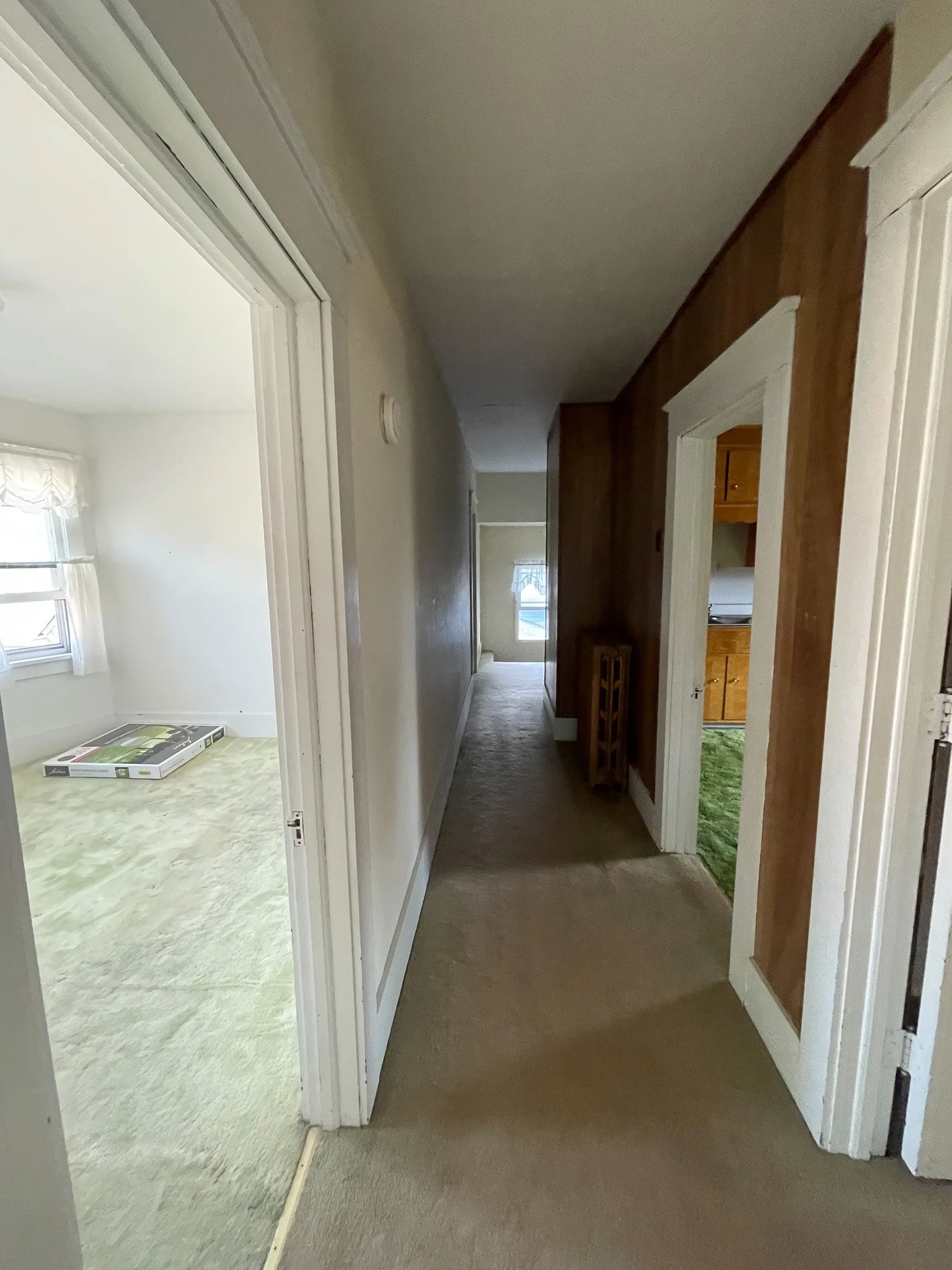 Here is our upstairs hall to the bedrooms, bathrooms, and attic