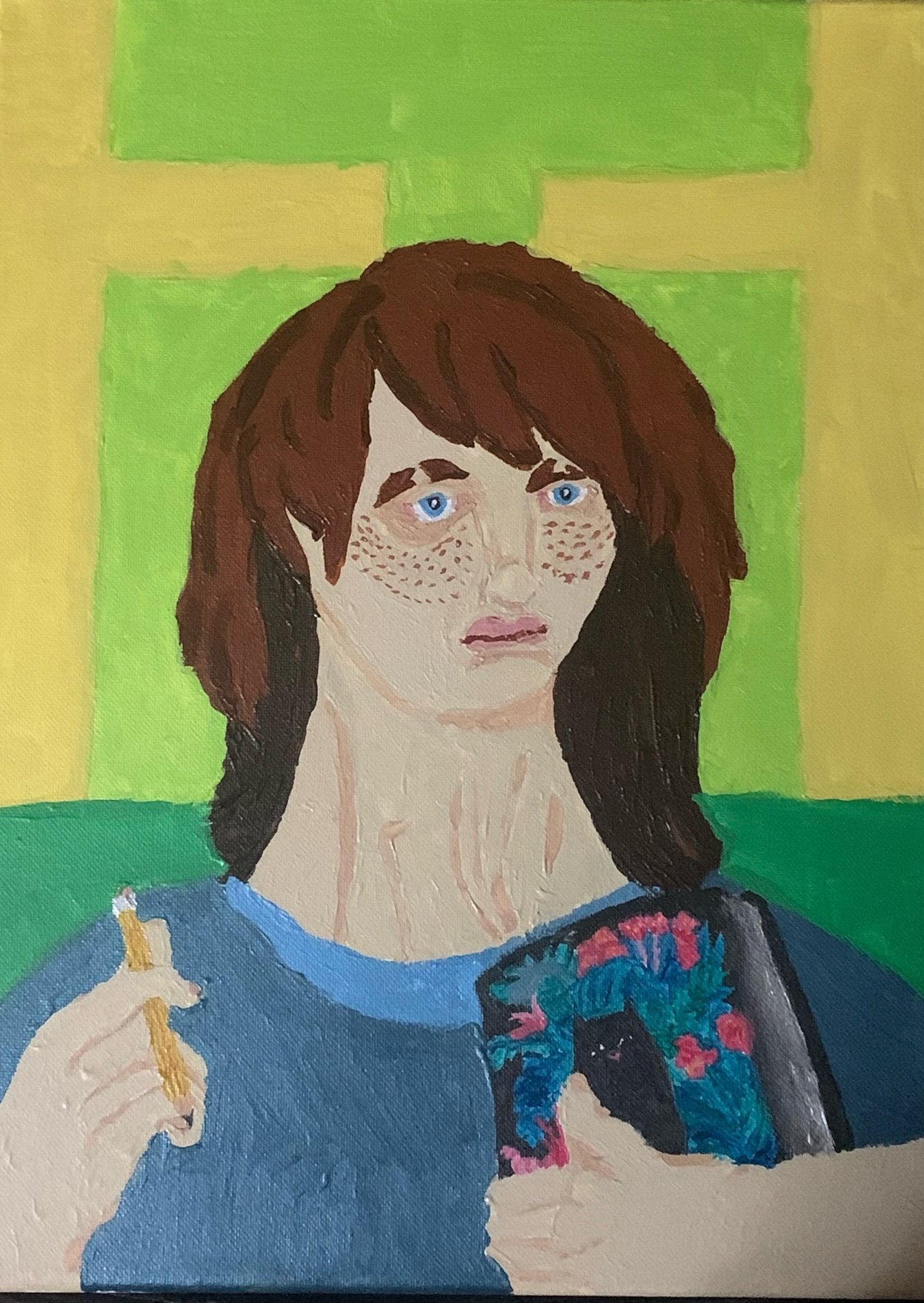 Trey Lynch Self Portrait: Acrylic on Canvas
20 x18 Inches