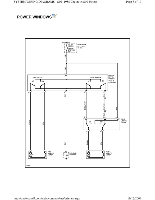 1988 Chevrolet S10 Pickup Wiring Diagrams — S10LIFE