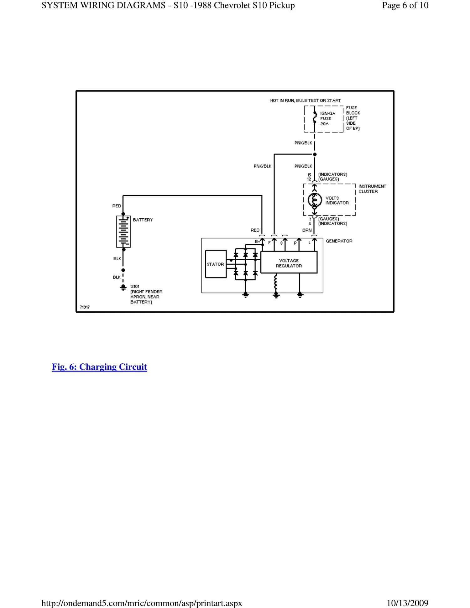 1988 Chevrolet S10 Pickup Wiring Diagrams — S10LIFE