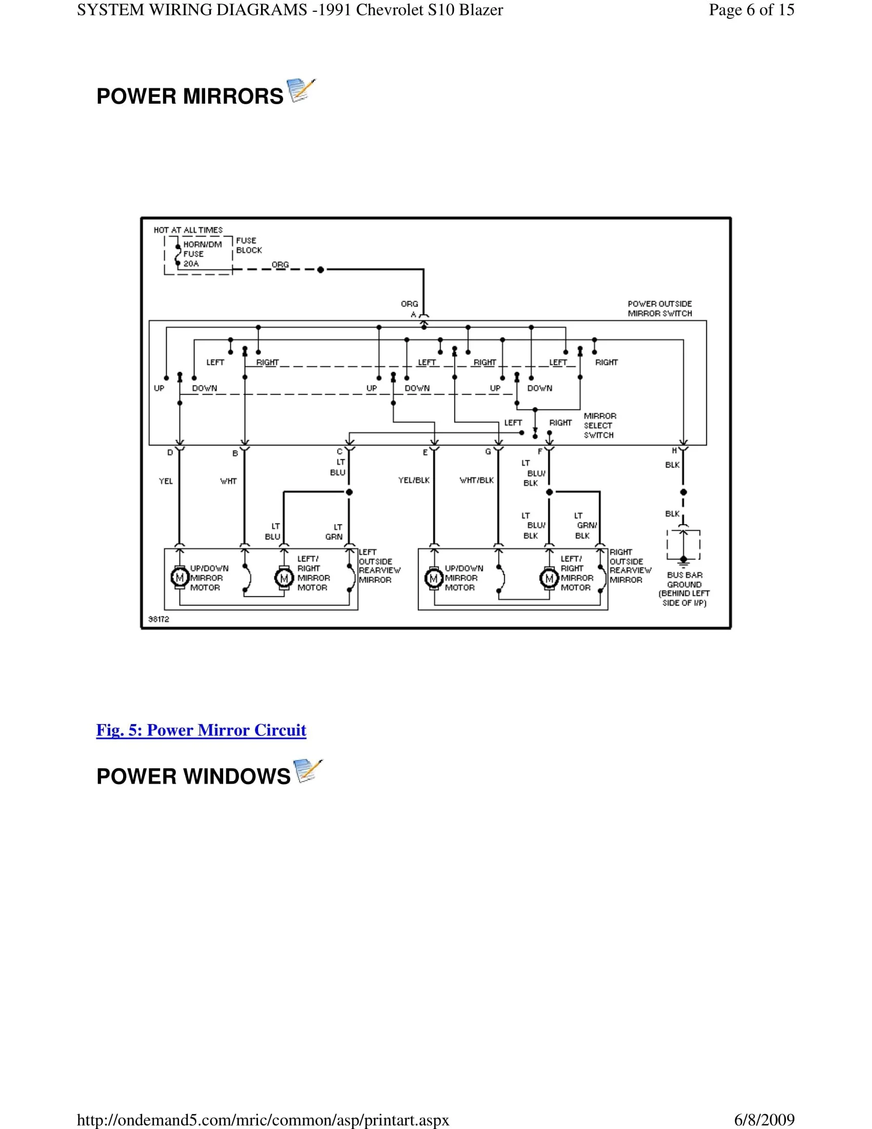 1991 Chevrolet S10 Blazer Wiring Diagram — S10LIFE