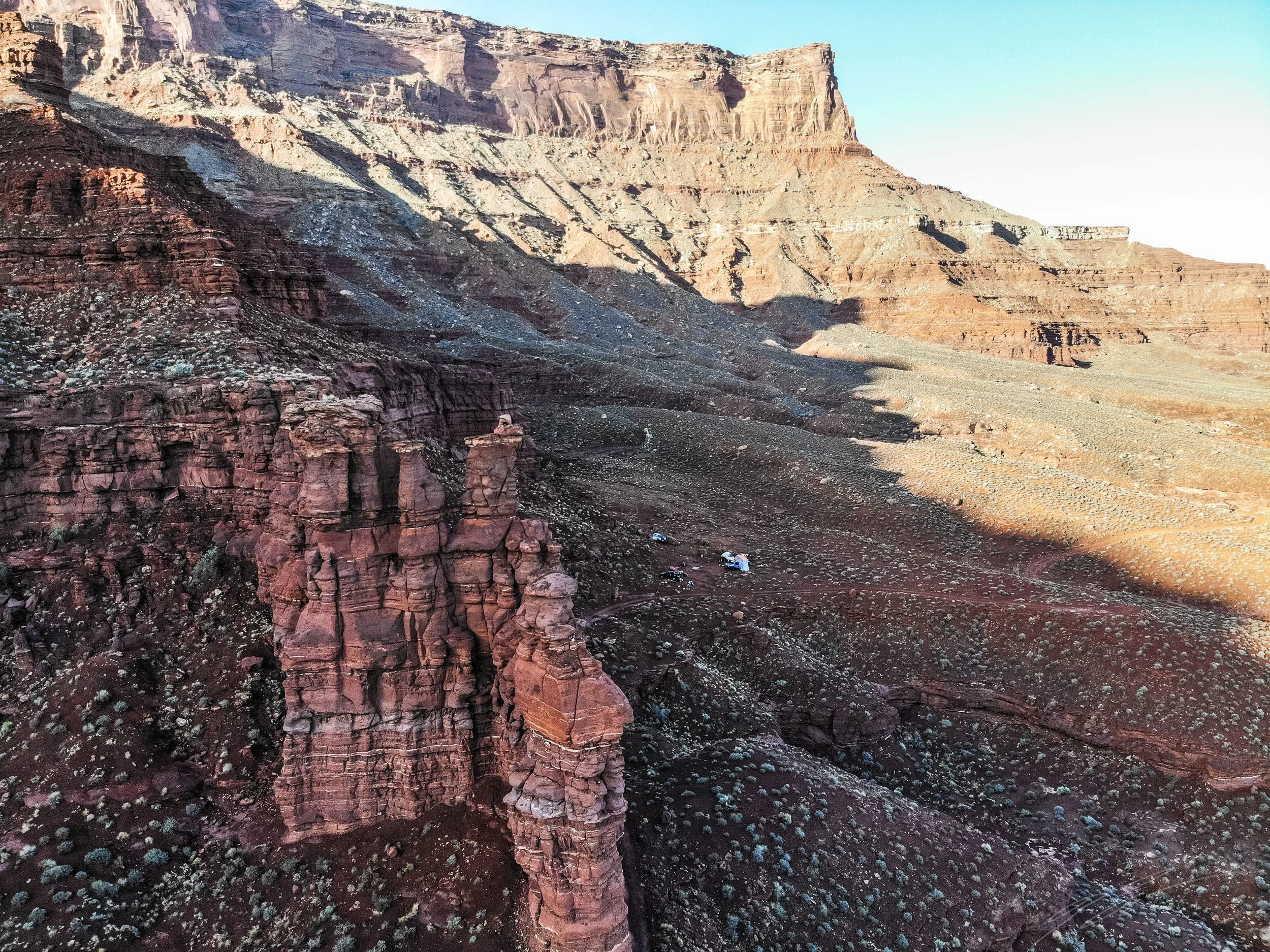 The last evenings camp. At least we found high ground for the storm!
