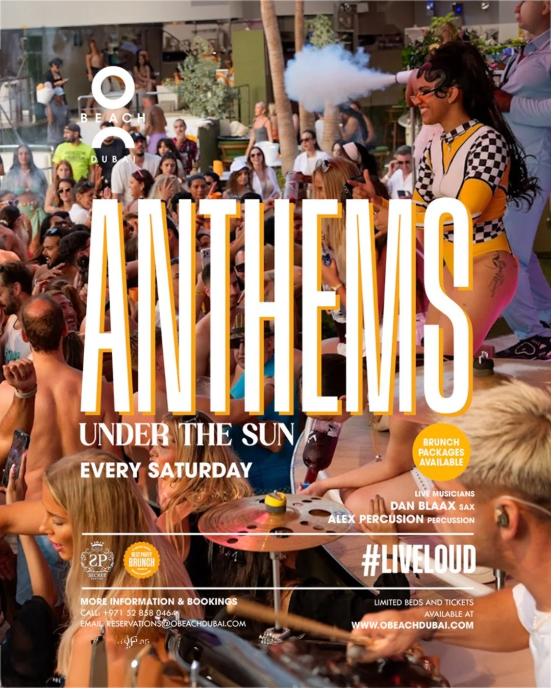 Back at @obeachdubai this Saturday, 1&ndash;5PM
DM me for guest list

Saturday: ANTHEMS
Experience Saturdays at the award-winning O Beach Dubai, home to Dubai&rsquo;s best party brunch, where the pool becomes a time machine.

This week, CN Williams t
