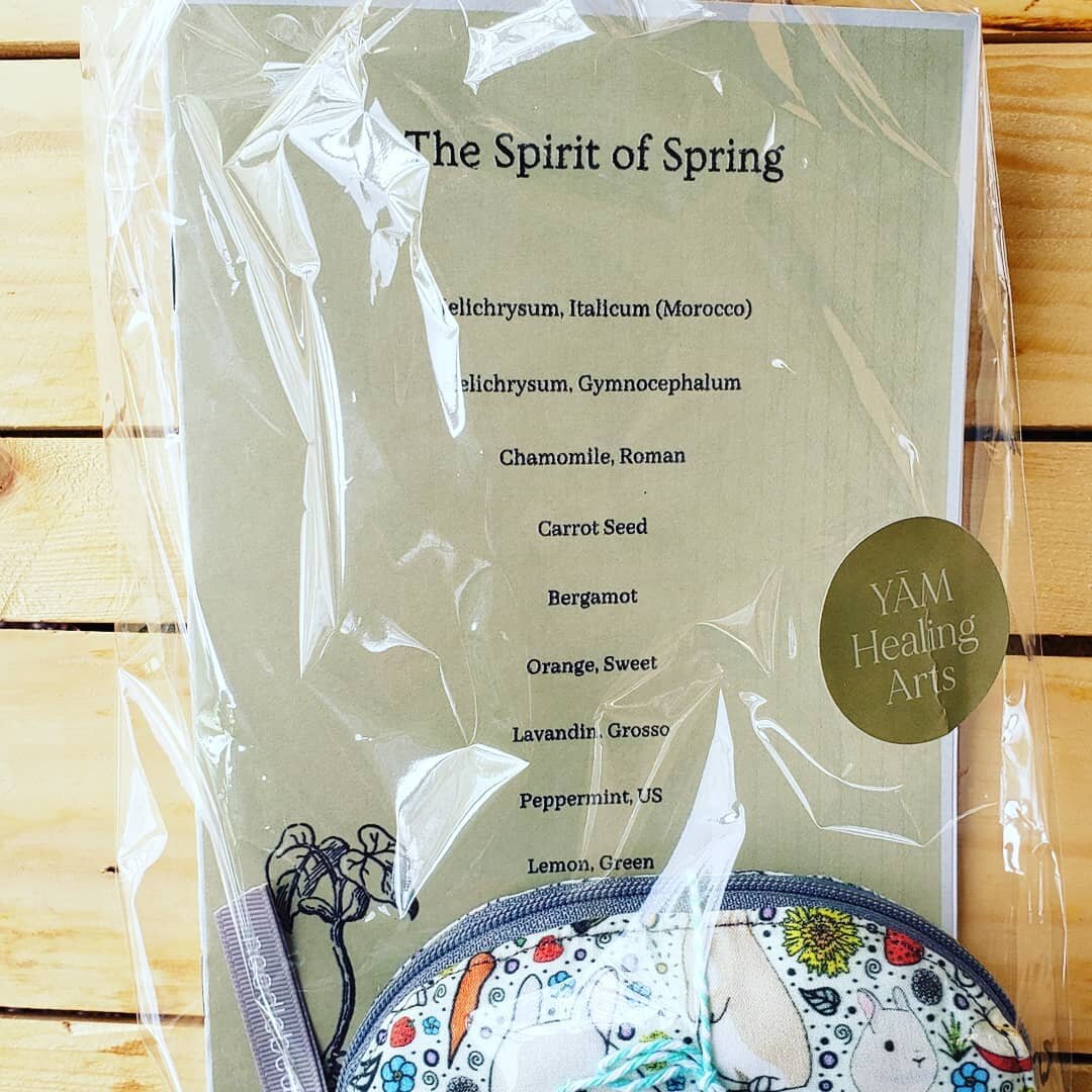 Packaging up the Spring Seasonal Sampler kits with our new branding! 😍 
If you can't make it to the Aromatherapy in Season Event on April 17th you can still journey into Spring with intention and essential oils from Wisdom of the Earth here in this 