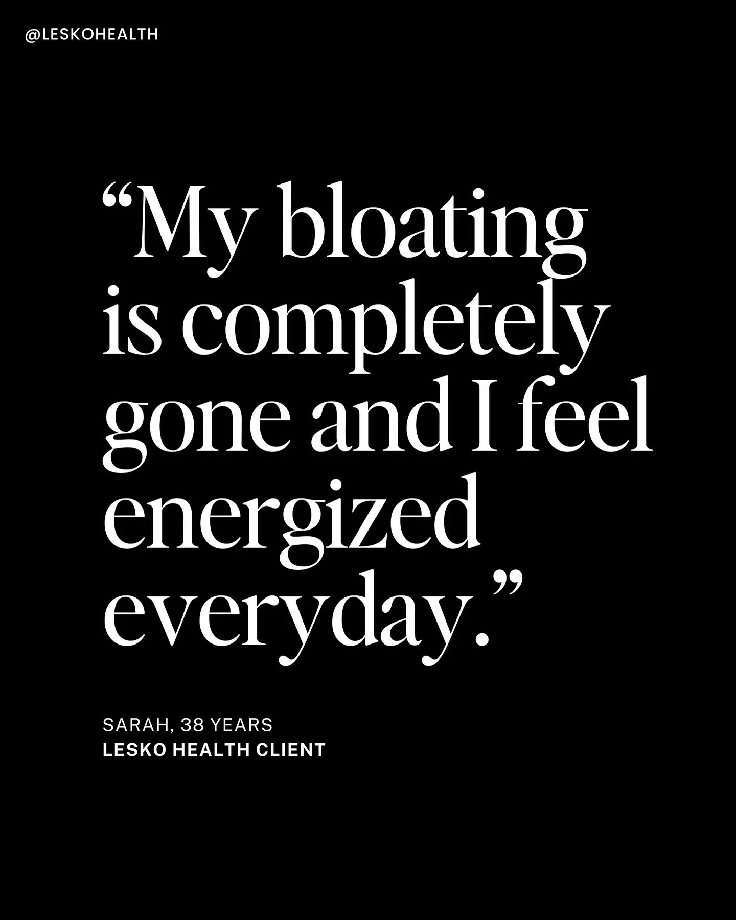 ✨CLIENT SPOTLIGHT✨

&ldquo;My bloating is completely gone and I finally feel energized everyday. So grateful for Allison and all her help. I thought it was normal to feel completely exhausted and have learned how properly nourishing my body allows me