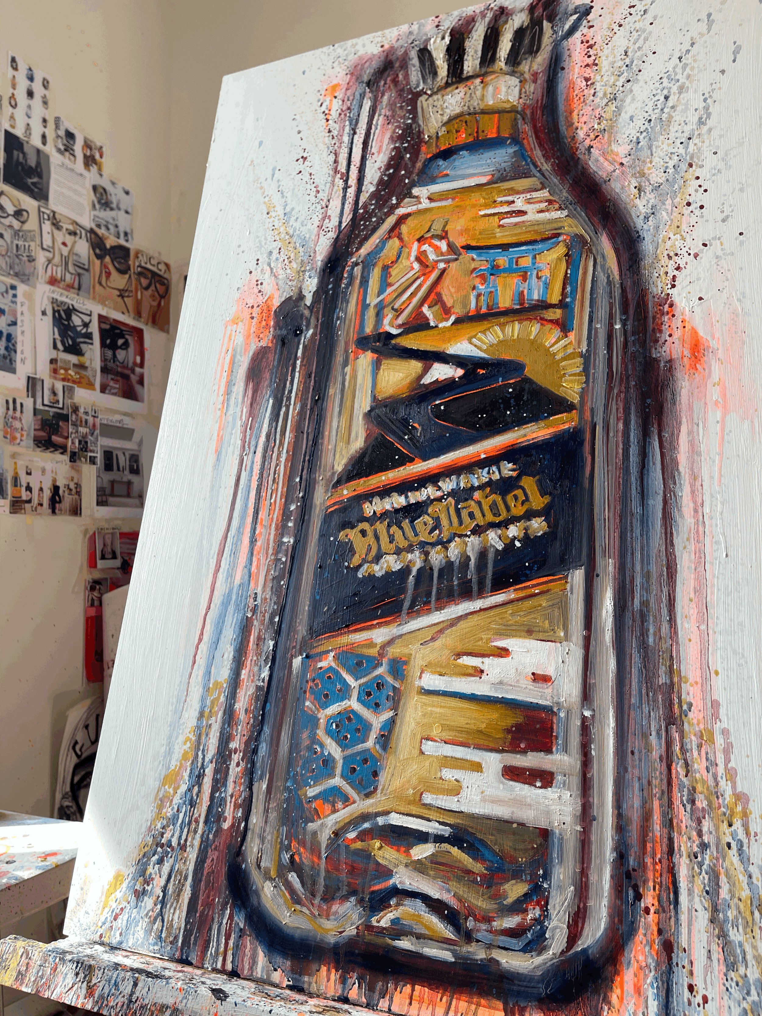 Johnnie Walker Blue Label Original Painting