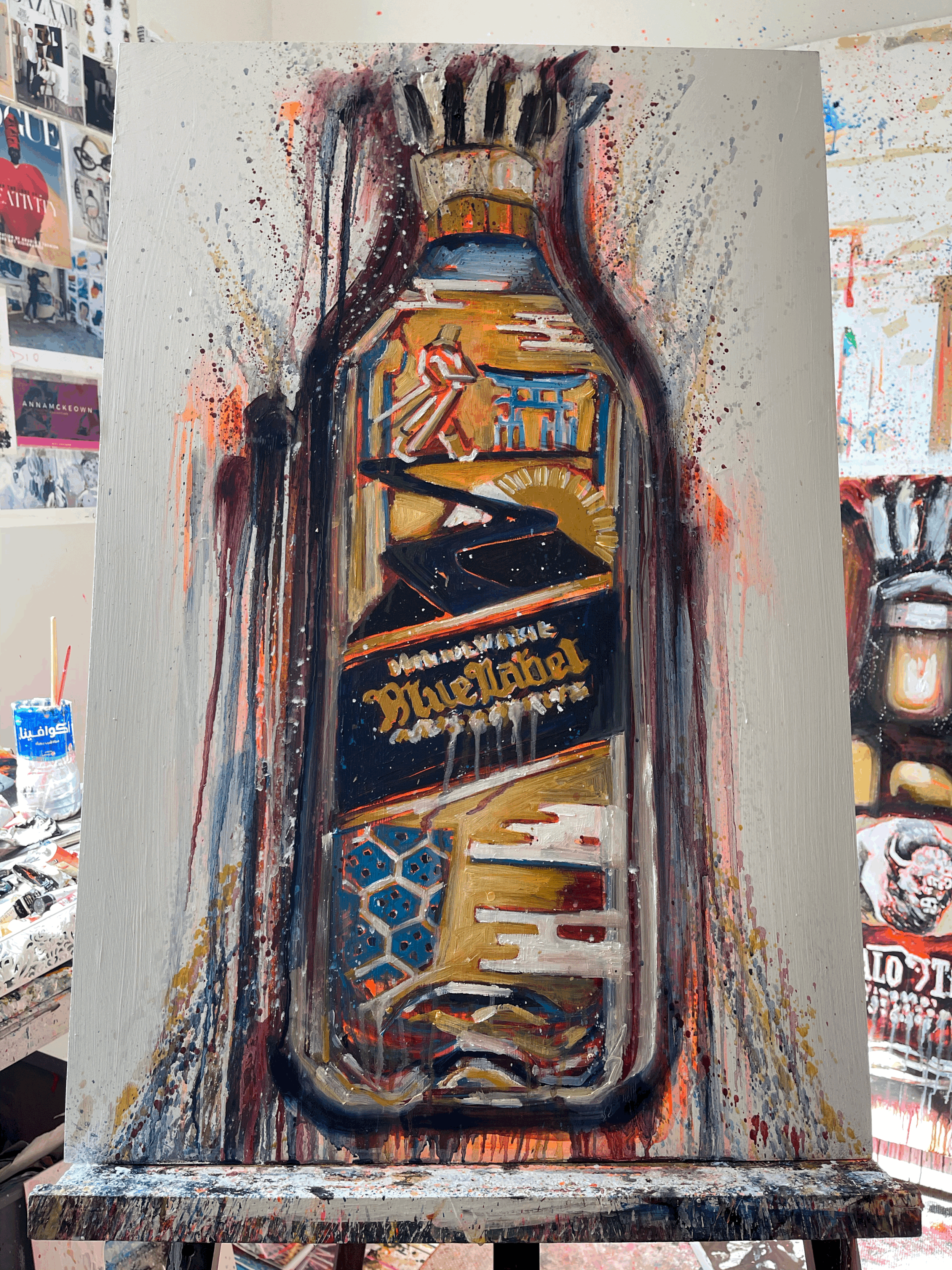 Johnnie Walker Blue Label Original Painting
