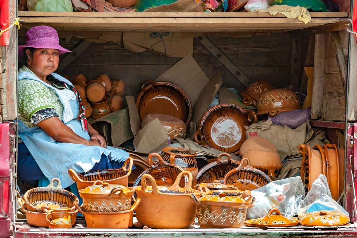 "Get Your Cooking Pots Here," Cholula, Mexico