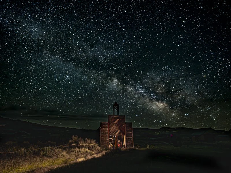 Milky Way over Bodie Ghost Town, California