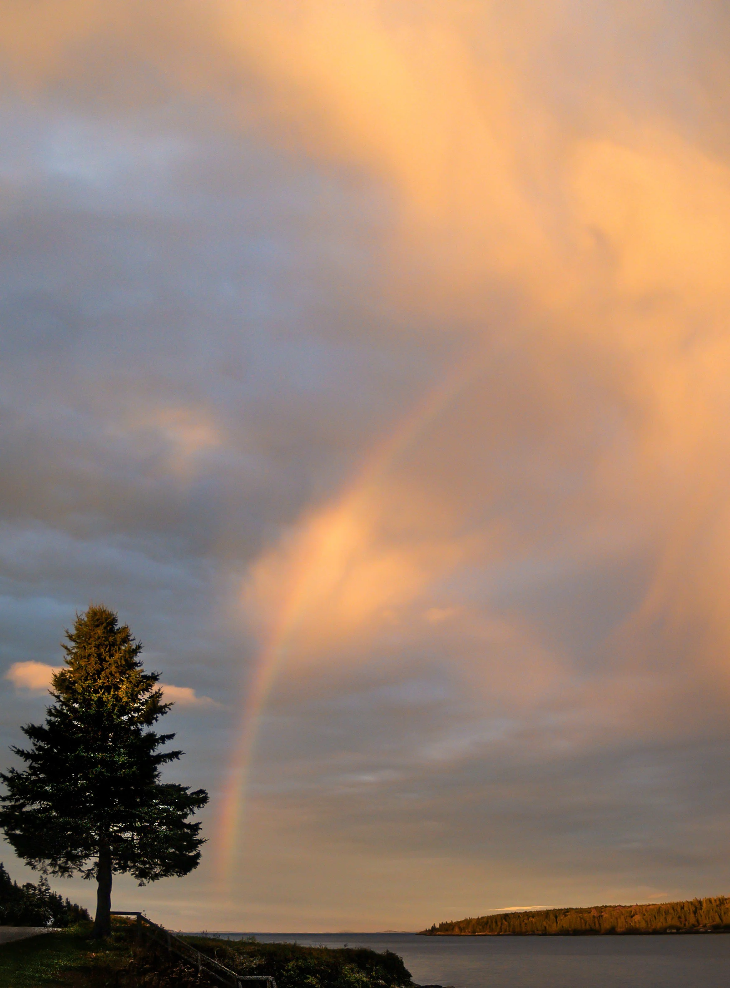 Rainbow over Owls Head, Maine
