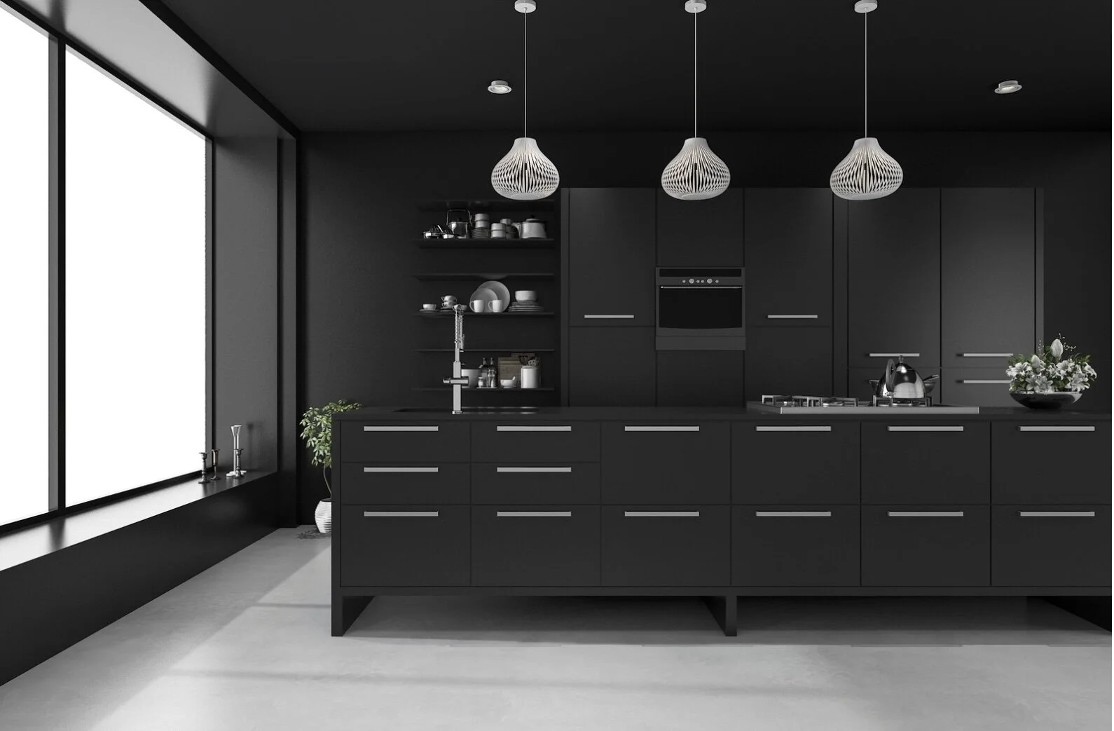 Charcoal wood grain polytec
