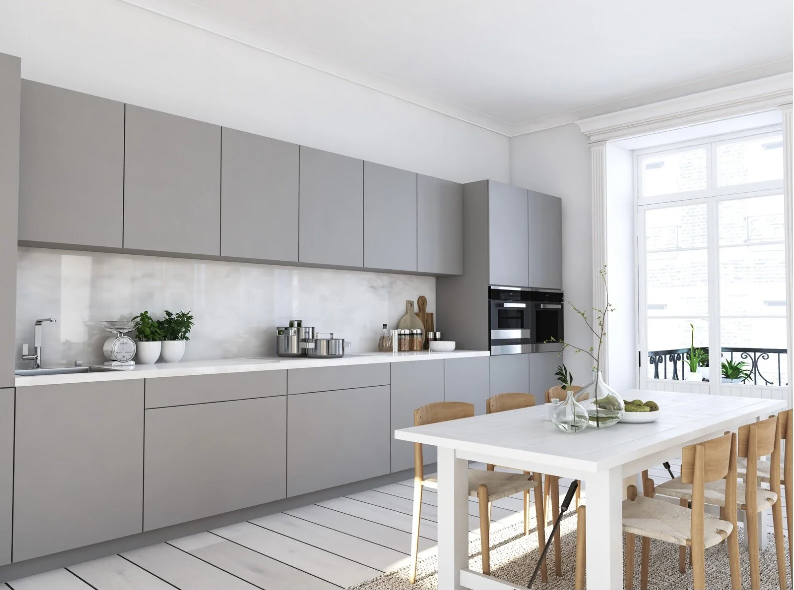 Grey  polytec kitchen