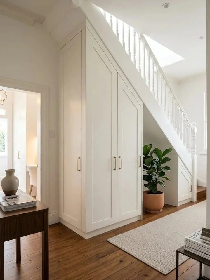 A staircase with something to hide