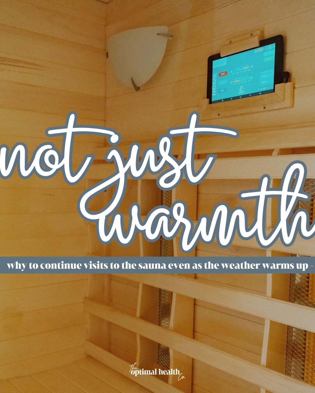 Recently one of our patients made a comment about how people wouldn't need the sauna once the weather warmed up, so we're here to tell you - it's not just about the heat, babes!

There are sooo many great benefits to gain from infrared sauna sessions