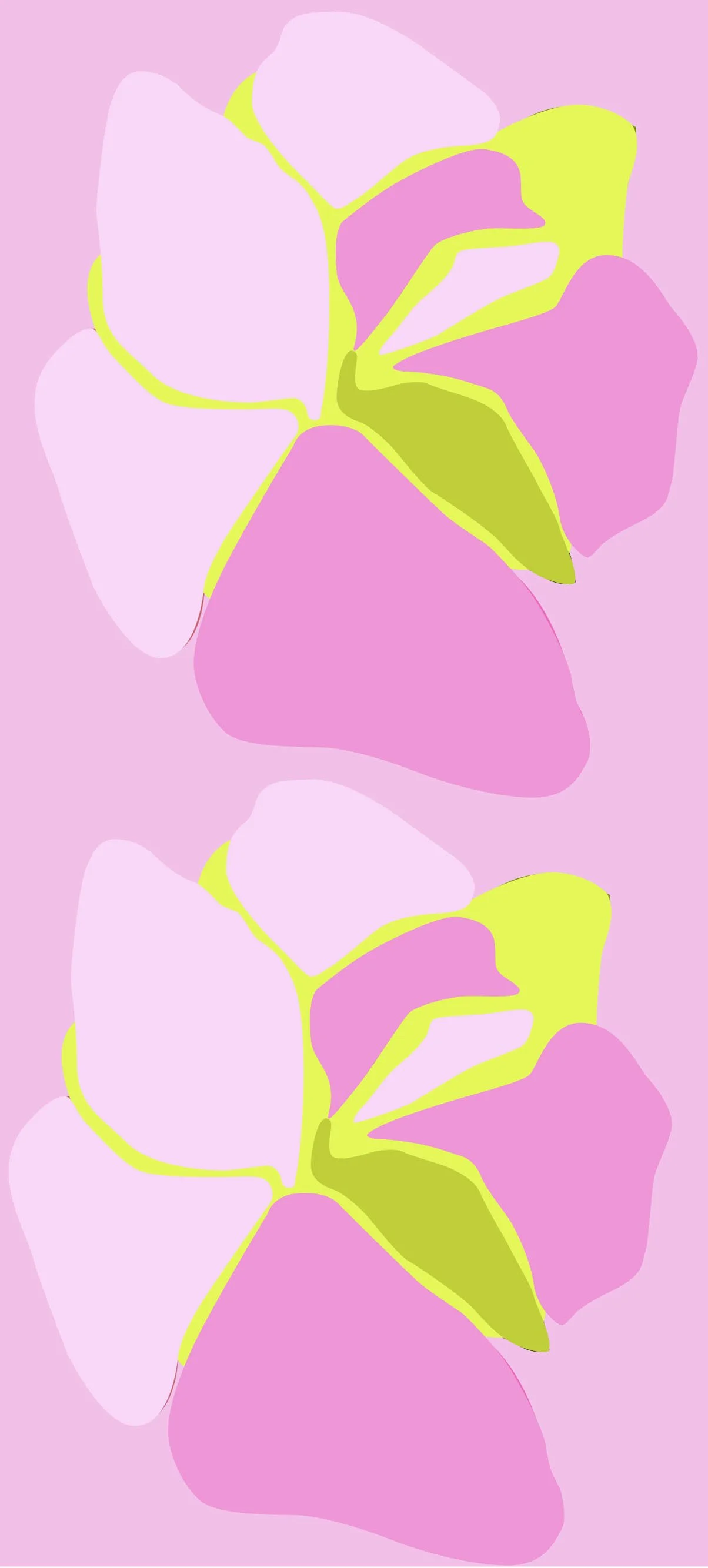 Pansy flower pattern in soft pastel pink — original textile design by Kaisa Valtakar