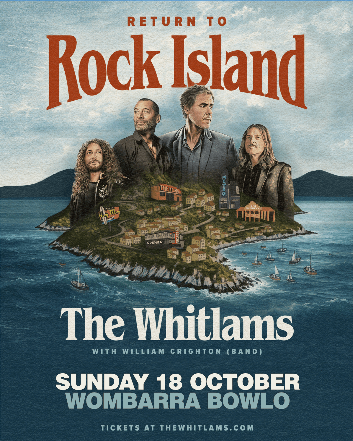The Whitlams Wombarra bowlo October 17th 2026 part of the 70th birthday of the wombarra bowlo - click to get tickets here link